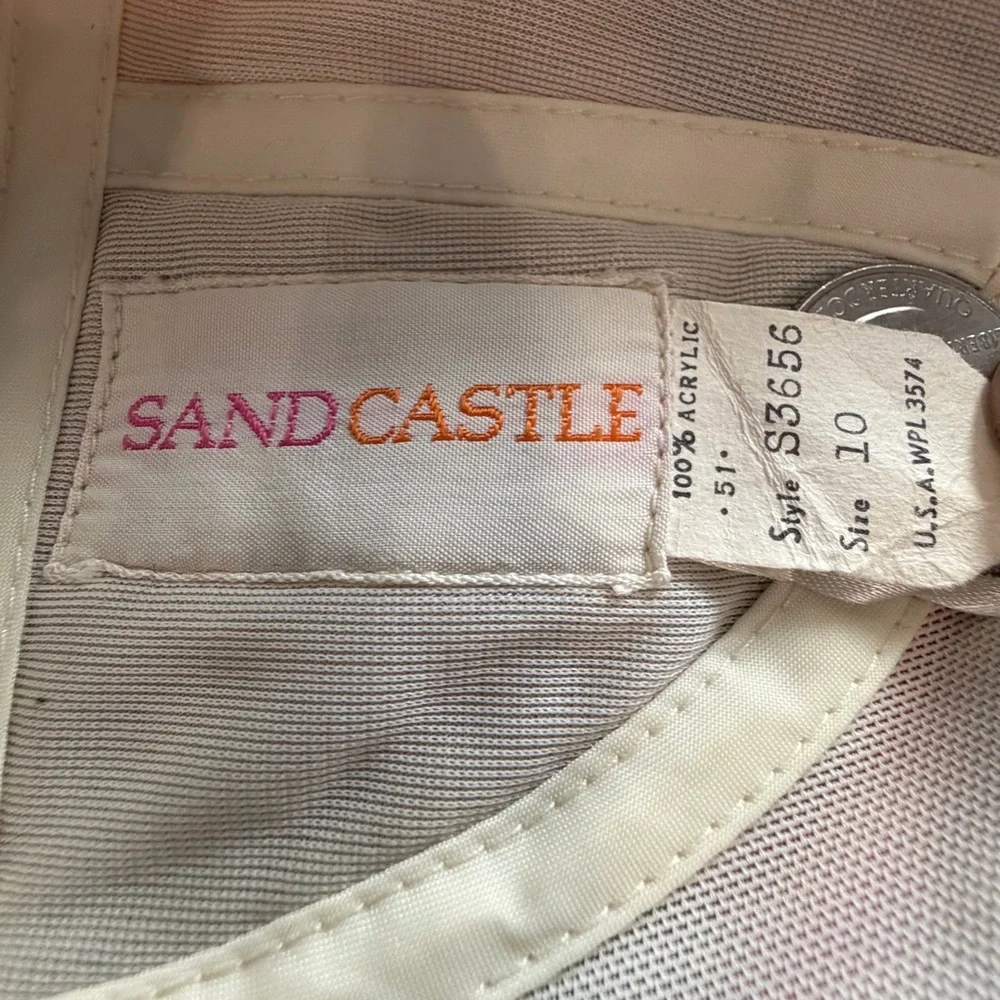 Sandcastle Vintage Floral Pleated Swim Dress Navy Pink Size 10 Retro Mod - Picture 14 of 16